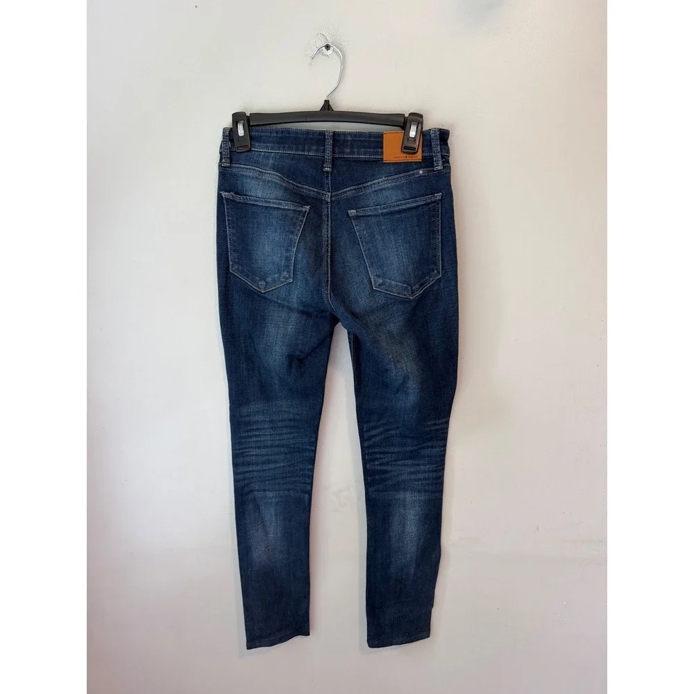 Lucky Brand Women Dark Wash High Rise Skinny Jeans 2/26 Regular Blue Denim